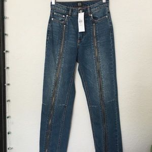 BDG High-Waisted Slim Straight Jean-Zipped Denim
